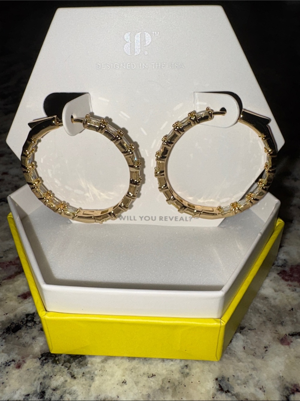 Bomb Party Gold Lemon Hoops